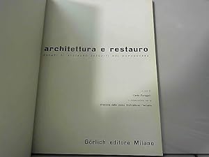 Immagine del venditore per Architettura e restauro venduto da JLG_livres anciens et modernes