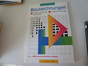 Bild des Verkufers fr Bauzeichnungen. Darstellung und Konstruktion nach Baunormen. Mit Aufgaben und Lsungen. Softcover zum Verkauf von Deichkieker Bcherkiste