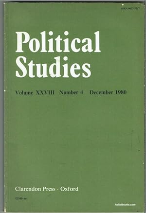 Political Studies: The Journal Of The Political Studies Association Of The United Kingdom. Volume...