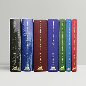 Bild des Verkufers fr The Harry Potter Books [comprising] the Philosopher's Stone, Chamber of Secrets, Prisoner of Azkaban, Goblet of Fire, Order of the Phoenix, Deathly Hallows and Half-Blood Prince zum Verkauf von John Atkinson Books ABA ILAB PBFA