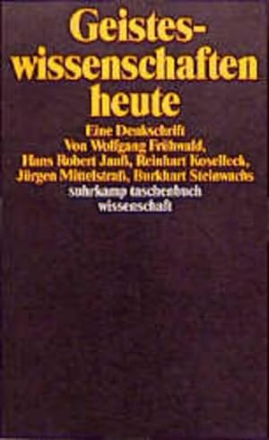 Seller image for Geisteswissenschaften heute Eine Denkschrift for sale by Berliner Bchertisch eG