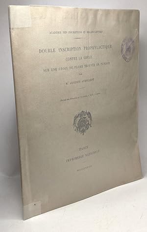 Immagine del venditore per Double inscription prophylactique contre la grle sur une croix de plomb trouve en Tunisie - Acadmie des inscriptions et belles-lettres venduto da crealivres