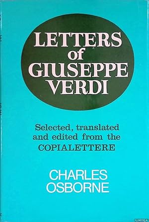 Bild des Verkufers fr Letters of Giuseppe Verdi zum Verkauf von Klondyke