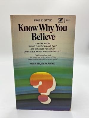 Imagen del vendedor de Know Why You Believe a la venta por Dean Family Enterprise