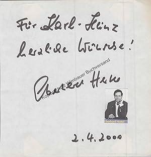 Bild des Verkufers fr Original Autogramm Eberhard Hertel /// Autogramm Autograph signiert signed signee zum Verkauf von Antiquariat im Kaiserviertel | Wimbauer Buchversand