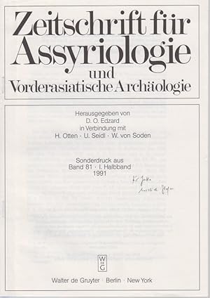 Neues zu den 'Graeco-Babylonica'. [Aus: Zeitschrift für Assyriologie und Vorderasiatische Archäol...