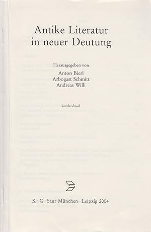 Bild des Verkufers fr Von den Ruinen Trojas zur 'Landschaft Homers'. [Aus: Anton Bierl, Arbogast Schmitt, Andreas Willi (Hrsg.): Antike Literatur in neuer Deutung]. zum Verkauf von Fundus-Online GbR Borkert Schwarz Zerfa