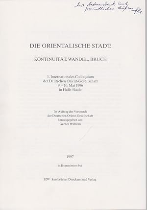 Die historische Rolle der Stadt Aleppo im vorantiken Syrien. [Aus: Die Orientalische Stadt: Konti...