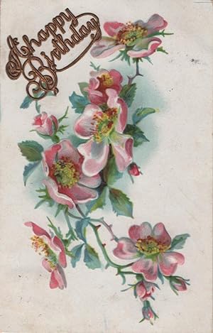 Image du vendeur pour birthday blossoms postcard: Happy Birthday mis en vente par Mobyville