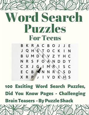 Seller image for Word Search Puzzles for Teens: 100 Exciting Word Search Puzzles, Did You Know? (Interesting Facts) Pages - Challenging Brain Teasers for sale by GreatBookPrices