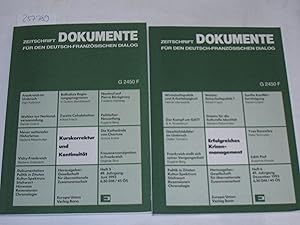 Seller image for Dolumente. Zeitschrift fr den Deutsch-Franzsischen Dialog. Heft 3 + Heft 6 for sale by Der-Philo-soph