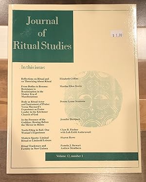 Bild des Verkufers fr Journal of Ritual Studies: Summer 1998, Volume 12, Number 1 zum Verkauf von Rosario Beach Rare Books