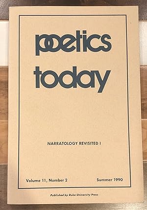 Bild des Verkufers fr Poetics Today: "Narratology Revisited I": Volume 11, Number 2, Summer 1990 zum Verkauf von Rosario Beach Rare Books