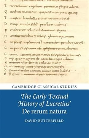 Image du vendeur pour Early Textual History of Lucretius' De Rerum Natura mis en vente par GreatBookPrices
