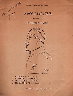 Immagine del venditore per Apollinaire. Musique de Robert Caby. venduto da Librairie Jean-Yves Lacroix