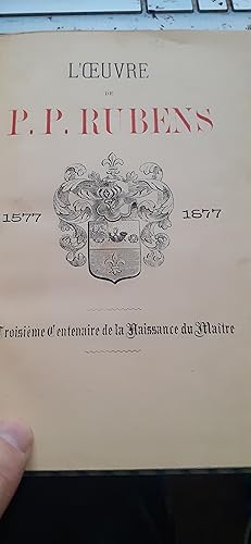 catalogue de l'exposition de l'oeuvre de P.P. RUBENS