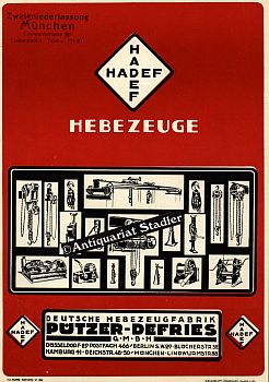 HADEF Hebezeuge. Werbeprospekt Nr. 5269 1000.000 V.29.