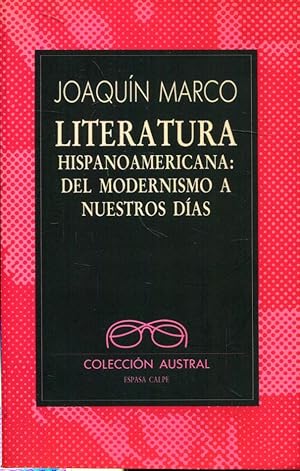 Imagen del vendedor de Literatura hispanoamericana: del modernismo a nuestros das a la venta por Rincn de Lectura