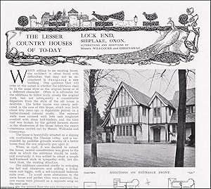 Imagen del vendedor de Lock End, Shiplake, Oxon. Alterations and Additions by Willcocks and Greenaway. Several pictures and accompanying text, removed from an original issue of Country Life Magazine, 1930. a la venta por Cosmo Books