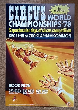 Poster advertising the Third Circus World Championships held in London