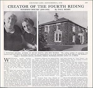 Creator of The Fourth Riding: Winifred Holtby (1898-1935). Several pictures and accompanying text...