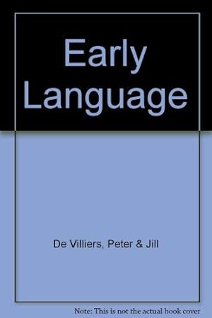 Immagine del venditore per Early Language venduto da WeBuyBooks