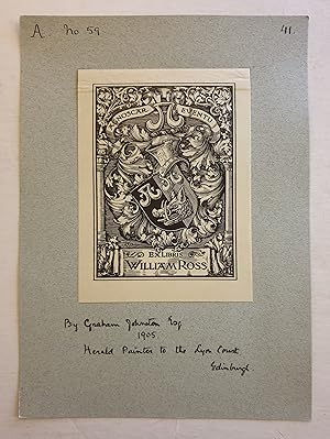 William Ross, Original Engraved Bookplate (1905)