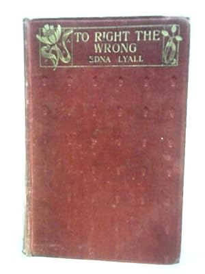 Bild des Verkufers fr To Right the Wrong zum Verkauf von World of Rare Books