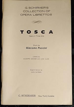 Bild des Verkufers fr Tosca Opera in Three Acts zum Verkauf von Shore Books