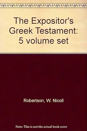 Seller image for The Expositor's Greek Testament Volume V for sale by Redux Books