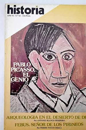 Seller image for Historia 16, Ao 1981, n 65 Pablo Picasso, el genio:: John Brown, el libertador de esclavos; Orgenes del sindicalismo ferroviario; El mundo de Picasso; Los grandes temas de la obra picassiana; Picasso y la crtica; Viva Picasso!; El mito de Isis; Gastn Febus, seor de los Pirineos; La lanza venci al fusil: el ejrcitu zul aniquil a los ingleses en Isandhlwana; Darwin-Marx: la correspondencia que nunca existi for sale by Alcan Libros