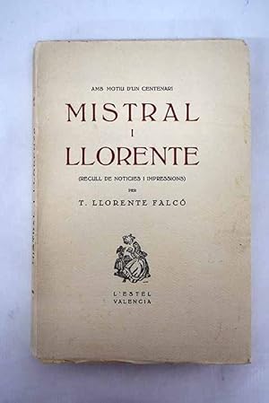 Imagen del vendedor de Mistral i Llorente a la venta por Alcan Libros