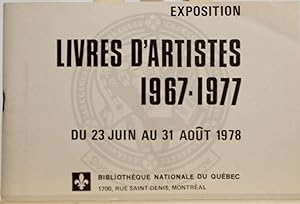 Livres d'artistes 1967-1977