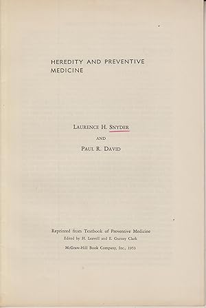 Seller image for Heredity and Preventive Medicine for sale by Robinson Street Books, IOBA