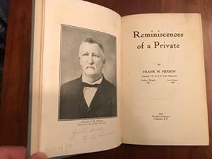 Imagen del vendedor de Reminiscences of a Private Confederate Civil War Memoir, 1st South Carolina Volunteers a la venta por Jim Crotts Rare Books, LLC