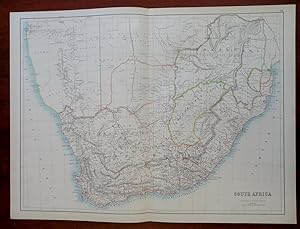 South Africa Cape Colony Orange Free State 1890 scarce folio Scribner-Black map