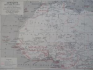 West Africa Senegal Guinea Cameroon Nigeria Ivory Coast c. 1905 Hausermann map