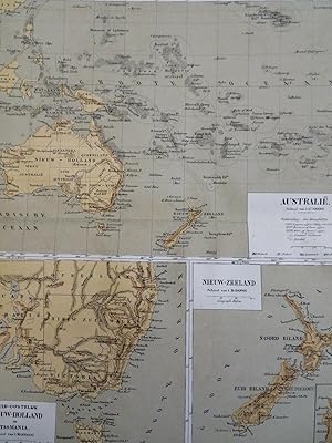 Australia New Zealand Victoria Tasmania New South Wales 1873 Stemler map