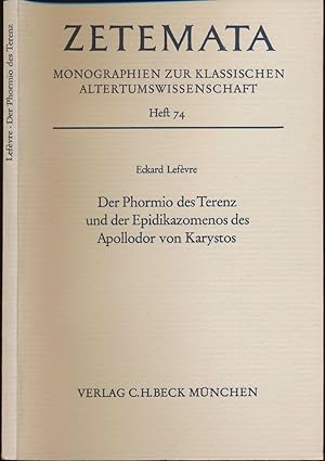 Seller image for Der Phormio des Terenz und der Epidikazomenos des Apollodor von Karystos. for sale by Versandantiquariat  Rainer Wlfel