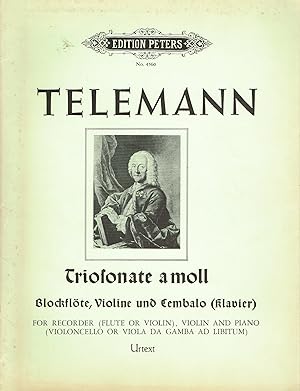Triosonate A Moll Blockflöte, Violine und Cembalo (Klavier)