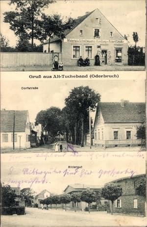 Ansichtskarte / Postkarte Alt Tucheband im Oderbruch, Materialwarenhandlung Robert Schiffer, Dorf...