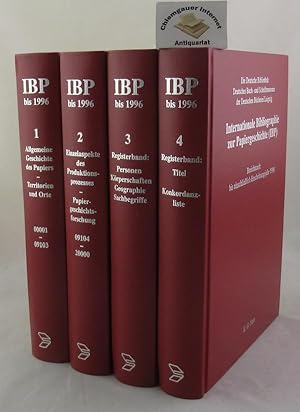 Internationale Bibliographie zur Papiergeschichte (IBP) : Berichtszeit bis einschließlich Erschei...