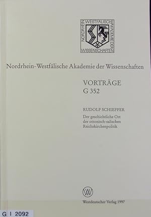 Bild des Verkufers fr geschichtliche Ort der ottonisch-salischen Reichskirchenpolitik. Vortrge. zum Verkauf von Antiquariat Bookfarm