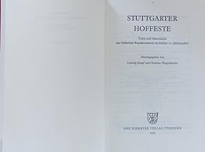 Seller image for Stuttgarter Hoffeste ; [Hauptbd.]. Neudrucke deutscher Literaturwerke ; N.F., 26. for sale by Antiquariat Bookfarm