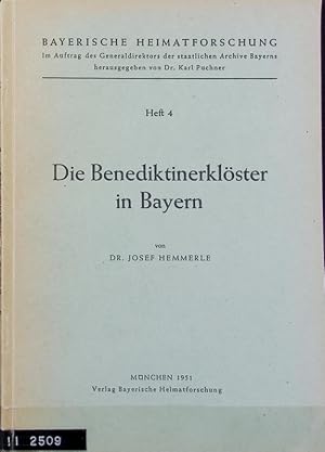 Bild des Verkufers fr Benediktinerklster in Bayern. Bayerische Heimatforschung ; 4. zum Verkauf von Antiquariat Bookfarm