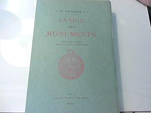 Imagen del vendedor de G. de Jerphanion, S.J. La Voix des monuments. Notes tudes d'archologie chrtie a la venta por JLG_livres anciens et modernes