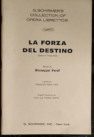 Bild des Verkufers fr La Forza del Destino: Opera in Three Acts (G. Schirmer's Collection of Opera Librettos) zum Verkauf von Shore Books