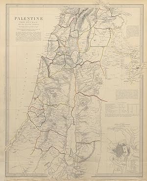 PALESTINE WITH HAURAN AND THE ADJACENT DISTRICTS; inset plan of Jerusalem
