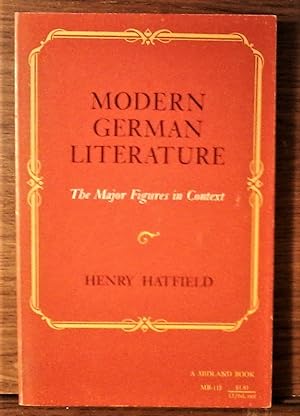 Seller image for Modern German Literature: The Major Figures in Context for sale by Berthoff Books