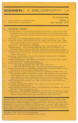 Women: A Bibliography, Edition 6, July-October 1970